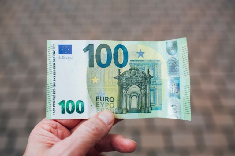 Features - person holding 50 euro bill